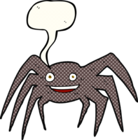 drawn comic book speech bubble cartoon happy spider png