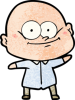 homem careca de desenho animado olhando png