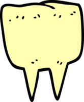 dente de desenho animado png