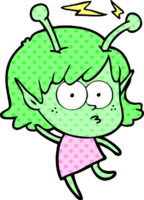 chica alienígena de dibujos animados png