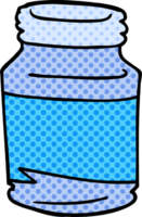 cartoon doodle glass jar png