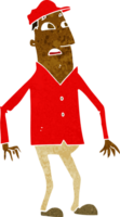 tecknad chockad man png