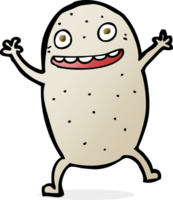 tecknad glad potatis png