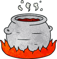 hand drawn textured cartoon doodle of a pot of stew png