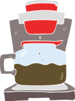 flat color illustration of coffee maker png