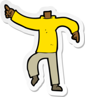 sticker of a cartoon pointing body png