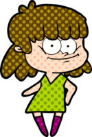 mujer sonriente de dibujos animados png