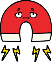 cute cartoon of a magnet png