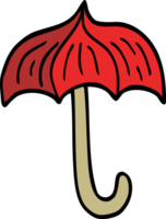 cartoon doodle open umbrella png