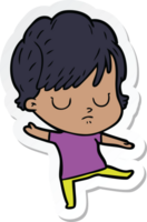 sticker of a cartoon woman png