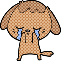 lindo cachorro llorando dibujos animados png