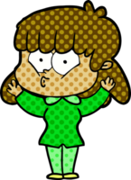 cartoon whistling girl png