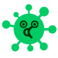 lindo virus sorprendido jadeando png