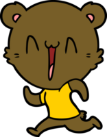 dibujos animados de oso corriendo png