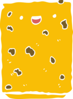 cartoon koekje in effen kleurstijl png