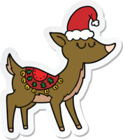 sticker of a cartoon reindeer png