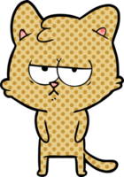 gato de desenho animado entediado png