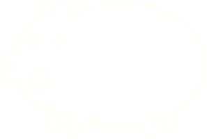 desenho de giz de porco png