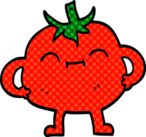 dessin animé doodle heureux tomate png