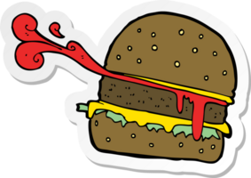 sticker of a cartoon burger png