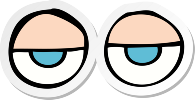 sticker of a cartoon eyes png