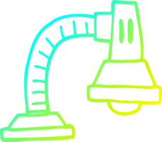 cold gradient line drawing of a cartoon adjustable lamp png