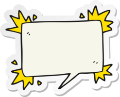 sticker of a cartoon speech bubble symbol png