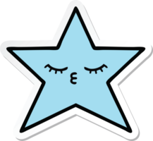klistermärke av en söt tecknad stjärnfisk png