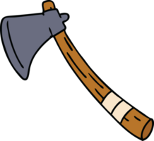 hand drawn cartoon doodle of a garden axe png