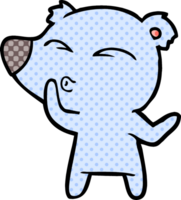 cartoon whistling bear png