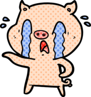 crying pig cartoon png