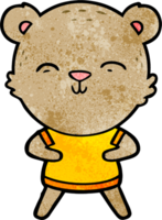 urso de desenho animado feliz png