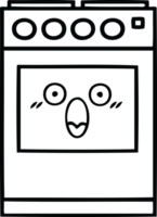 line drawing cartoon of a kitchen oven png