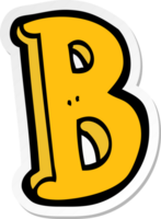 sticker of a cartoon letter B png