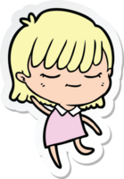 sticker of a cartoon woman png