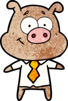 glücklicher Cartoon-Schwein-Chef png