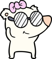 female polar bear cartoon png