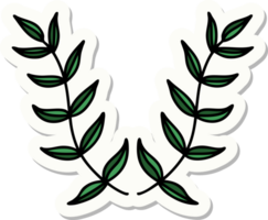 sticker of tattoo in traditional style of a laurel png