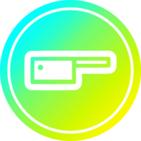 meat cleaver circular icon with cool gradient finish png