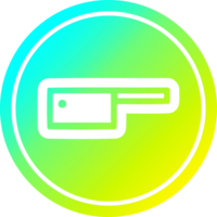 Fleisch Hackmesser kreisförmig Symbol mit cool Gradient Fertig png