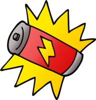 cartoon doodle battery png