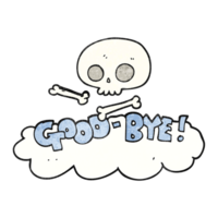 textured cartoon good-bye symbol png