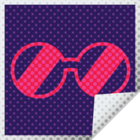 spectacles graphic png illustration square peeling sticker