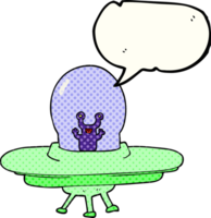 drawn comic book speech bubble cartoon alien spaceship png