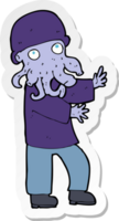 sticker of a cartoon monster man png