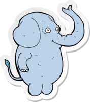 sticker of a cartoon funny elephant png