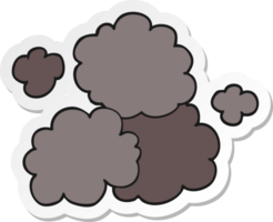 pegatina de una nube de humo de dibujos animados png