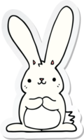 sticker of a cartoon rabbit png