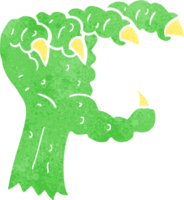 garra de monstruo de dibujos animados png