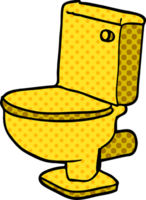 dessin animé doodle toilettes dorées png